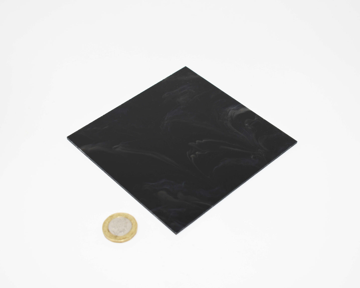 3mm AH-058 Black and light white marble acrylic sheet "Black Smoke"