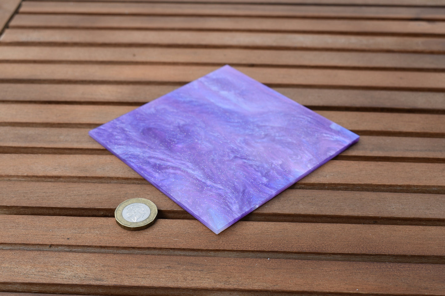 3mm AH-044 Lavender purple shimmery marble & holographic glitter