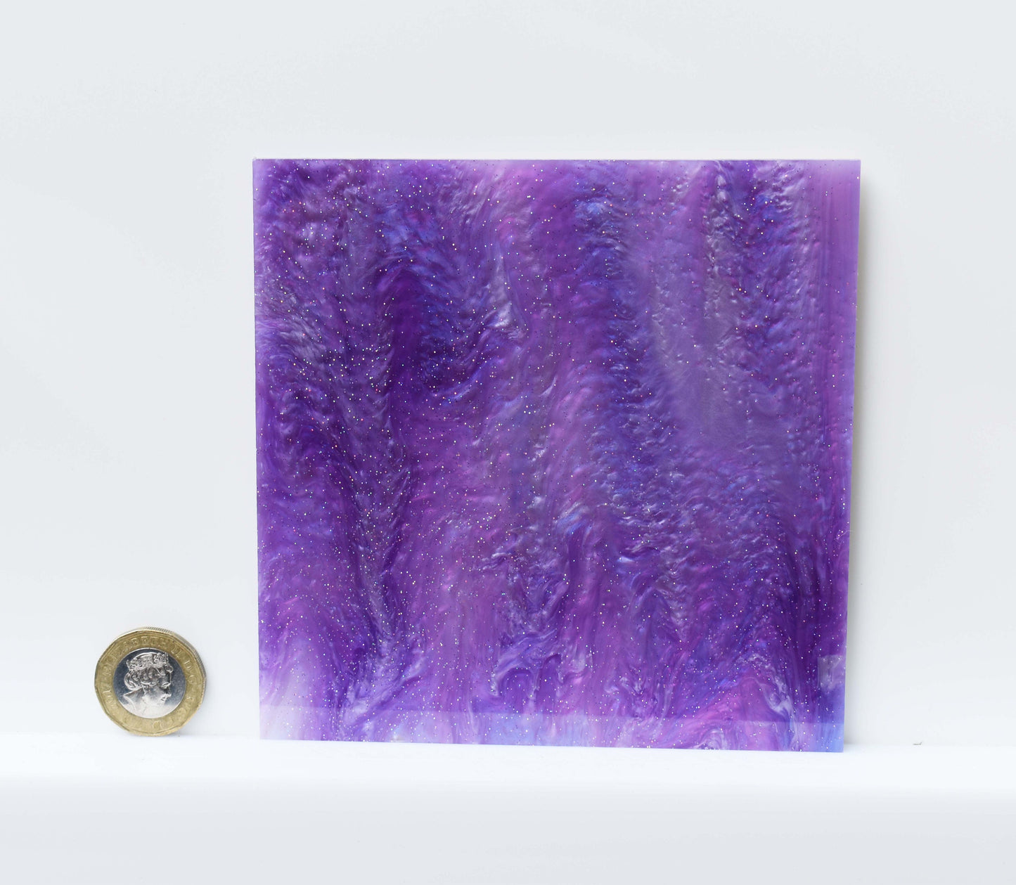 3mm AH-044 Lavender purple shimmery marble & holographic glitter