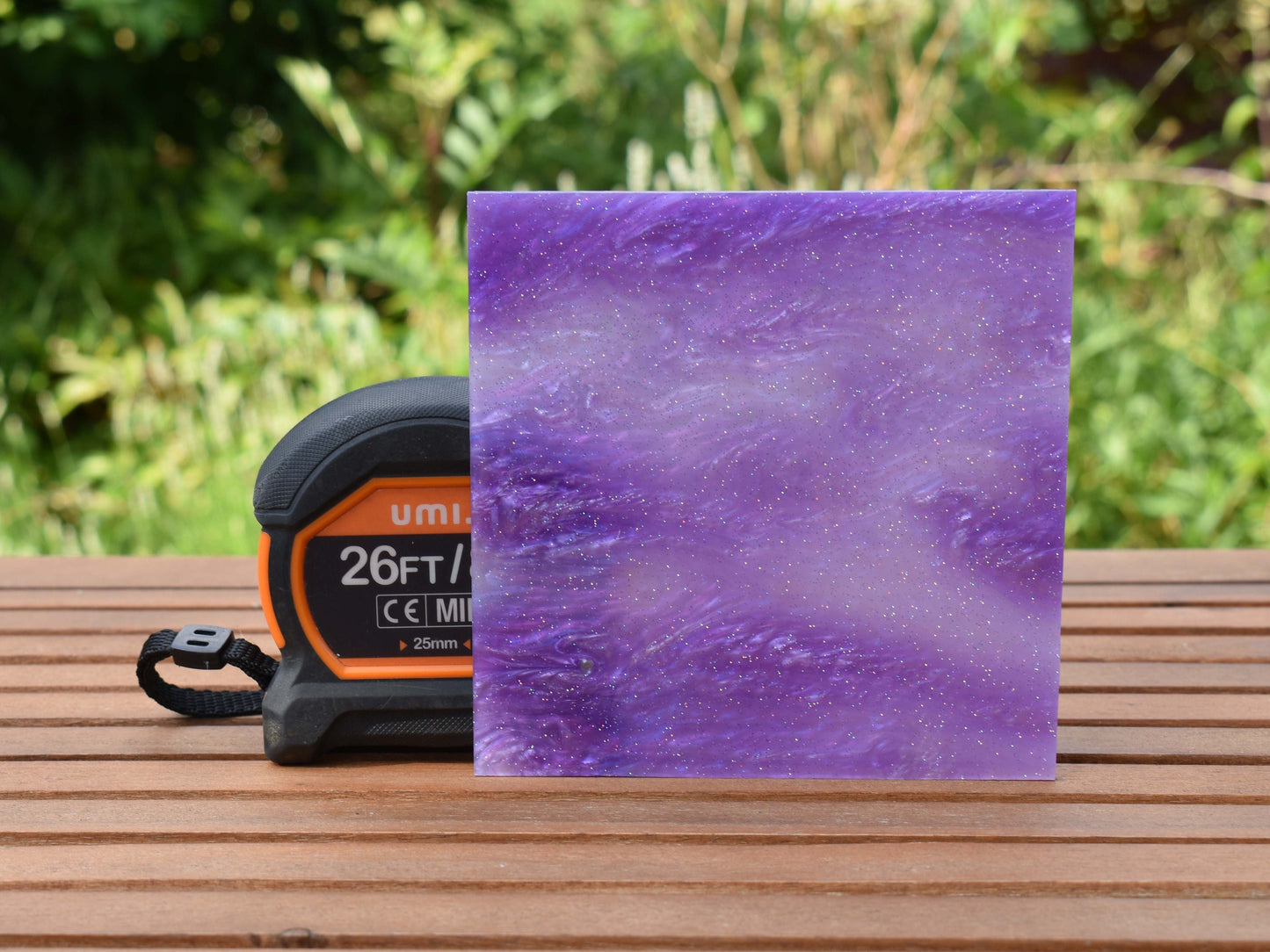 3mm AH-044 Lavender purple shimmery marble & holographic glitter