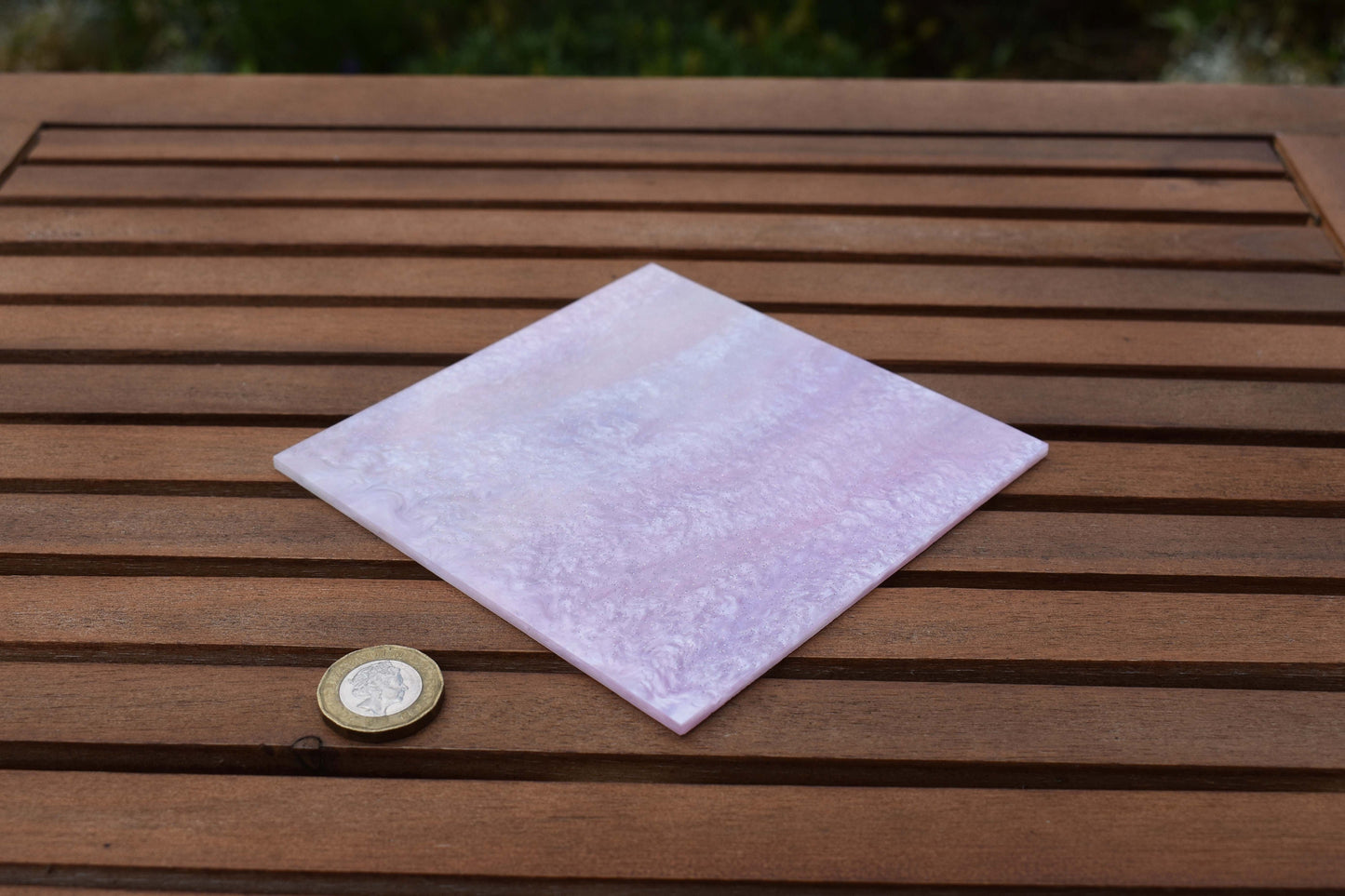 3mm AH-045 Baby pink shimmery marble & holographic glitter acrylic sheet