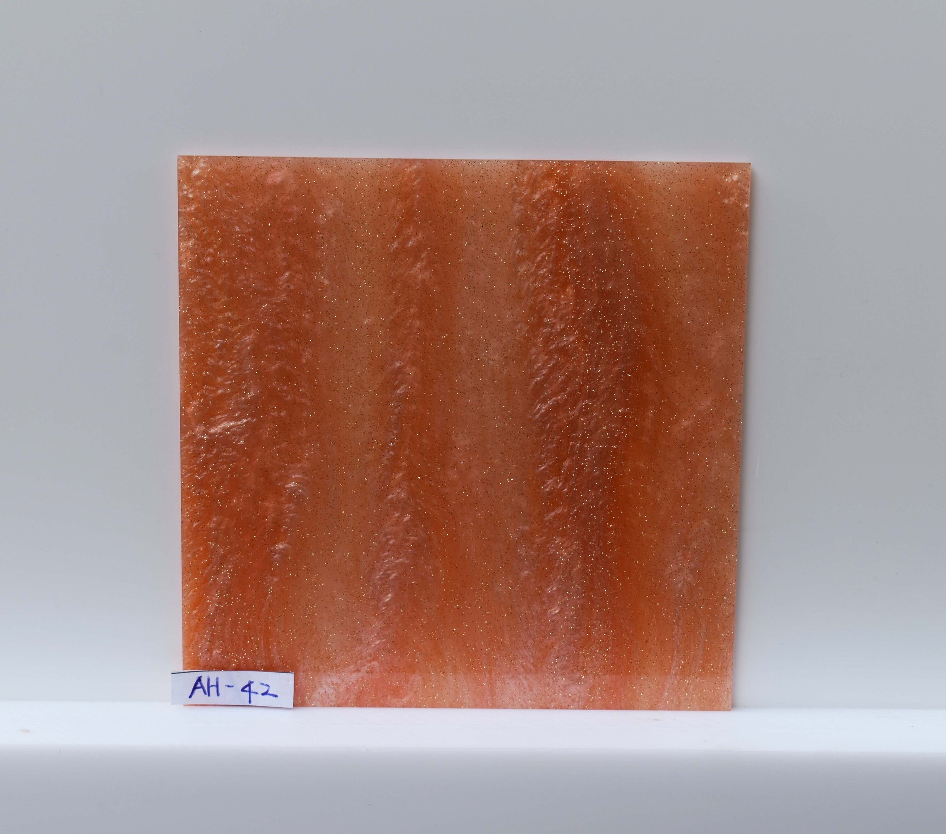 3mm AH-042 Orange shimmery marble & gold LG glitter