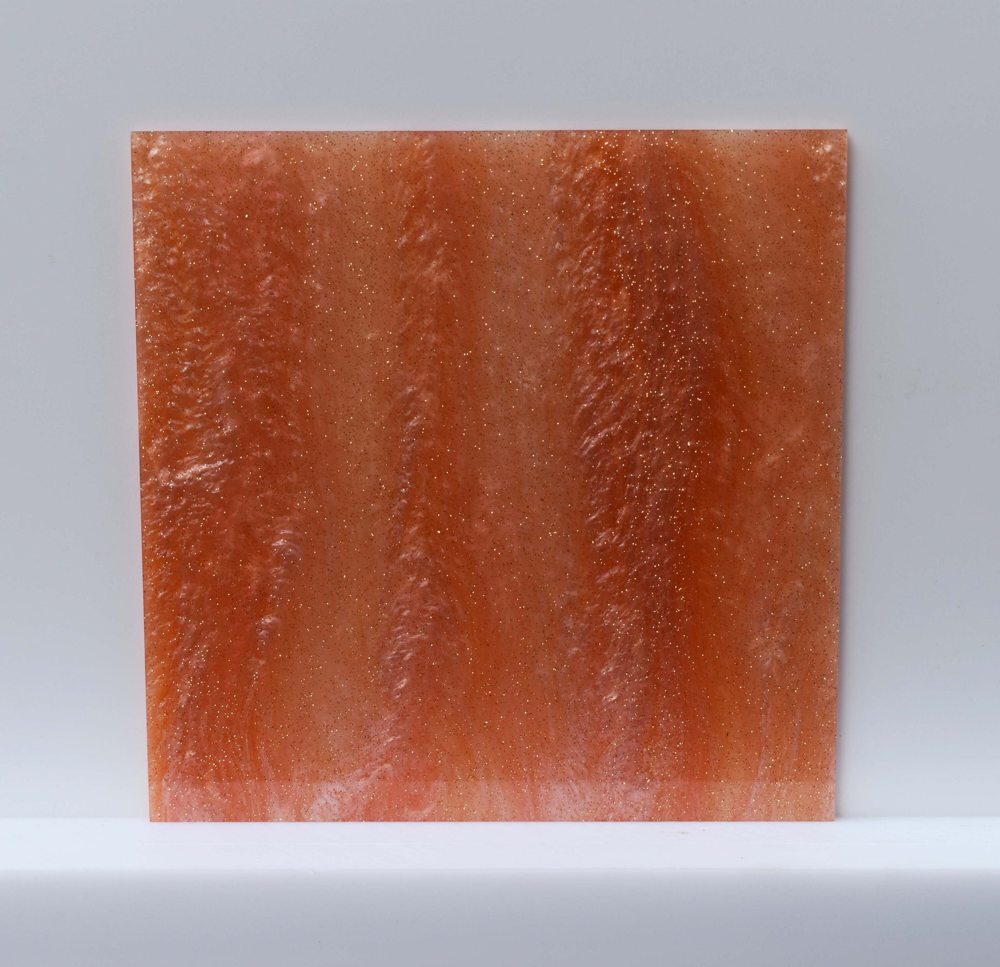 3mm AH-042 Orange shimmery marble & gold LG glitter