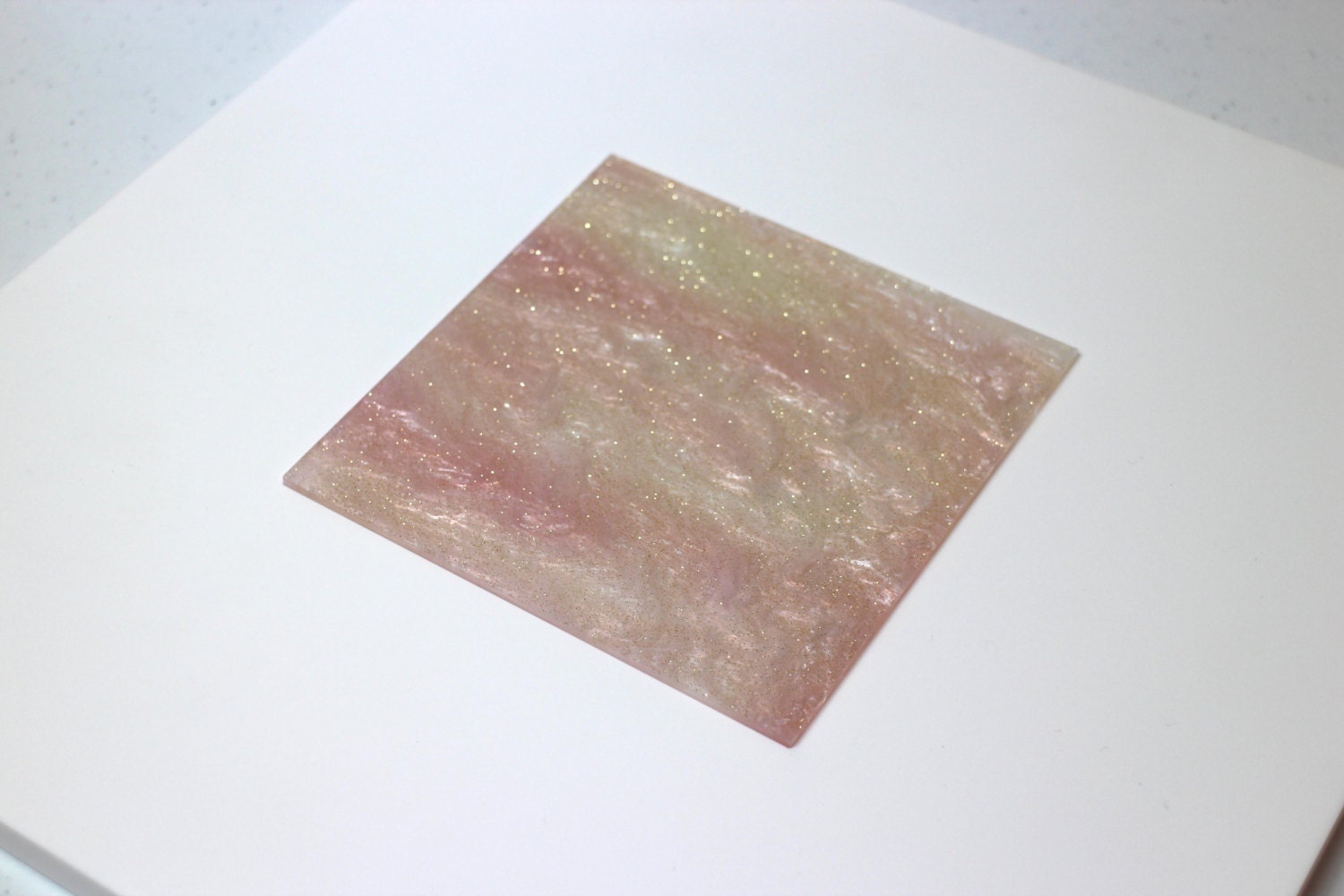 3mm W601 (Formerly W502) Pink and white marble acrylic sheet with glitter